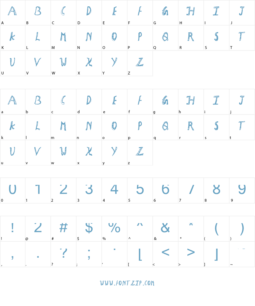 Holiday Craft Font Character